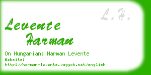 levente harman business card